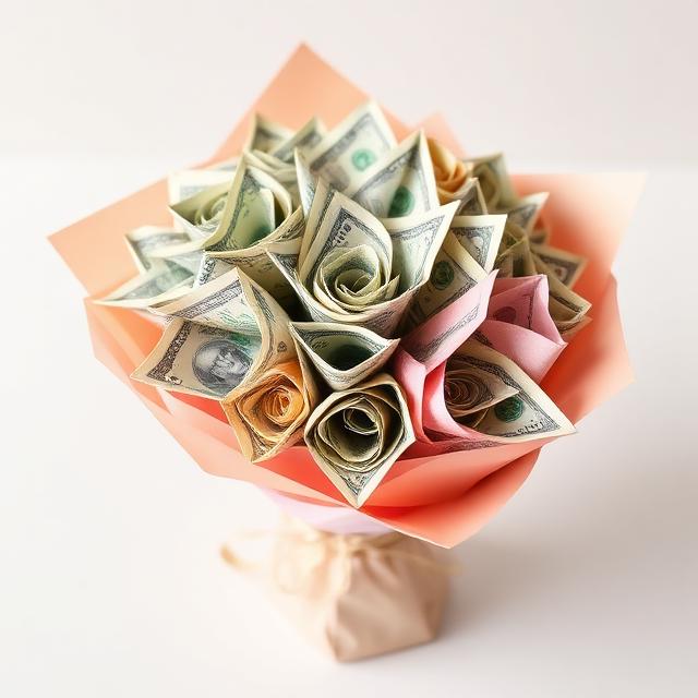 Creative money bouquet gift
